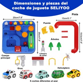 Juguete de vagón de ferrocarril, Juguetes de aventura de coche, juego de coches educativos para niños, juguete de rescate de coche urbano,Mini, Día del niño/ año nuevo/ regalo de cumpleaños (Blanco)