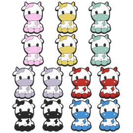 Cow Decoration Charms, Cute Charm Gift for Toddler Girls Kids Teens Women Adults-14Pcs
