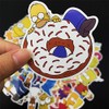 US-Style 50-Piece The Simpsons Stickers - Waterproof Decals for Cars