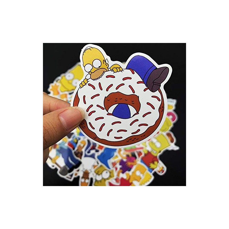 US-Style 50-Piece The Simpsons Stickers - Waterproof Decals for Cars