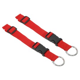 PATIKIL Add A Bag Luggage Straps, 2 Pcs Adjustable Suitcase Belt, Travel Accessories Plastic Buckle for Connecting Your Luggage Jacket Red