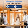 SereneLife Infrared Patio Heater, Wall-Mounted Electric Heater with Remote, 1500W,