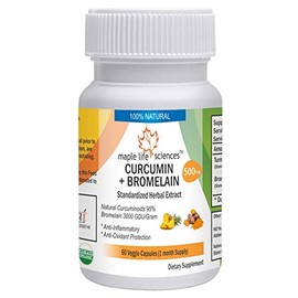Curcumin 95% with Bromelain 3000 GDU - 500mg - 60 Vegan Capsules - Builds Immunity