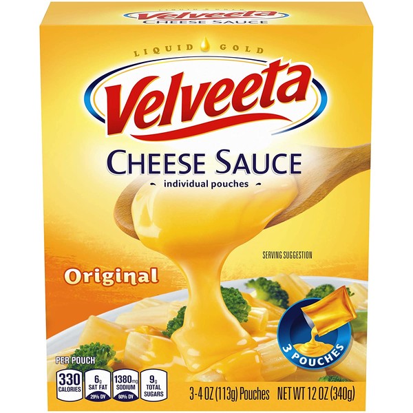 Velveeta Original Cheese Sauce Pouches (3 ct Box, 4 oz Packets)