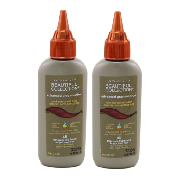 Craiol Beautiful Collection Semi-Permanent Hair Color, 3oz (4R Mahogany Red
