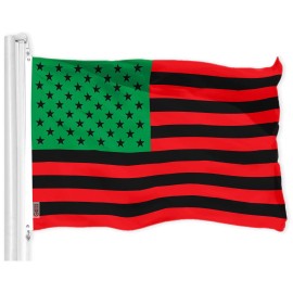 UD_G128 Combo Pack: American USA Flag 3x5 Ft & Afro American Black Liberation BLM Flag 3x5 Ft  Both LiteWeave Pro Series Printed
