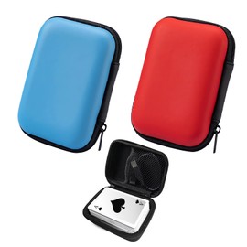 EUYKQNOI Set of 2 playing card box, playing card case, storage box, card game box, playing card case, card box, playing cards, card box, for storing cards, headphones and data cables, multicoloured