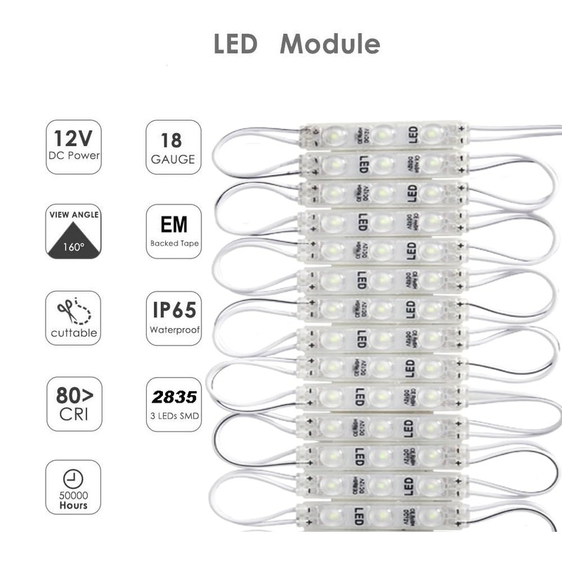 LED Module, 200pcs 100 Ft 3 LED Sign storefront Lights