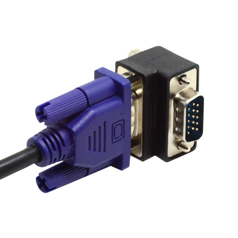 CY 270 Degree Right Angled VGA SVGA 15pin Male To