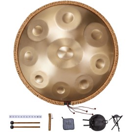VEVOR Handpan Drum 22 in 9 Notes D Minor Steel Hand Drum with Mallets Adult Gift