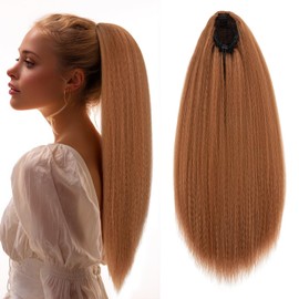 TESS Drawstring Clip in Ponytail Hair Extensions for Women UK, Straight 24 Inches 140g #30