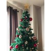 Christmas Tree Star Topper, Christmas Tree Topper Glitter 5-Point Star