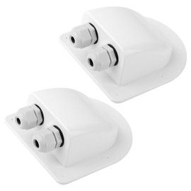 EINDER IP68 Waterproof Solar Cable Entry Gland, Solar Entry Gland White for All Cable Types 2mm² to 6mm² for RV Cable Pass Through, Campervan, Boat Yacht, Solar Project - 2 Pcs