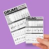 Best Music Stuff Drum Cheatsheet Bundle: Small + Large, Laminated,