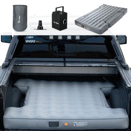 D-Hive Unbeatable Durability 6-6.5" Truck Bed Air Mattress, Durable Extra Thick 300D Oxford Fabric, Quick Easy Set-Up w/Electric Pump,Truck Camping Mattress Compatible with F150, Ram, Tundra