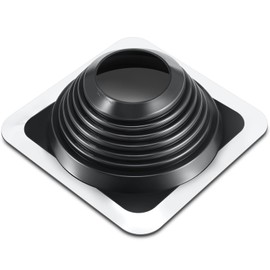 Yaocom #8 Metal Roof Vent Boot Flashing Chimney Roof Boot for Pipe OD 7" to 13" Square Base Epdm Jack Stove Roofing Vent Boot Kit(1 Pcs,17 Inch)