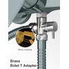 Bidet T Valve Adapter for Bidet with Shut-off Value for