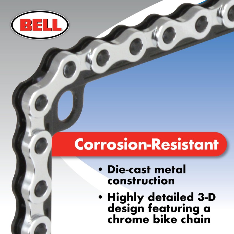 Bell Automotive 22-1-46497-8 Universal Motorcycle Chain License Plate Frame