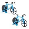 2 x Bicycle Pizza Cutter, Funny Pizza Roller with Stainless