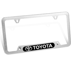 3D Chrome License Plate Frame Made of Zinc Alloy Metal, Universal Car Accessories,1 Pack License Plate Holder Never Rust and Unbreakable with Metal Screws.