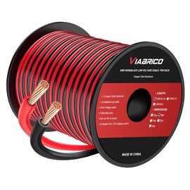 0.75 mm² 18 AWG Electric Wire Hook-up Cable Total 60 Metres [30 Metres Black and 30 Metres Red], Copper-Coated Aluminium Copper Cable, 12 V/24 V DC Cable