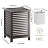 SMIBUY Double Laundry Hamper with Lid, 120L Bamboo Laundry Basket