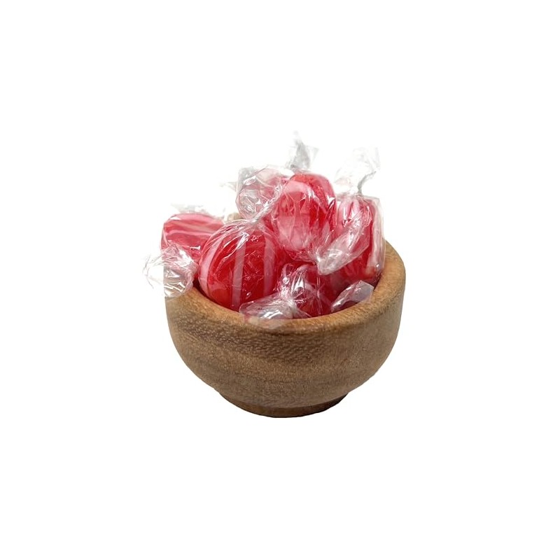 YANKEETRADERS Cinnamon Hard Candy Discs, Red and White Striped, 3