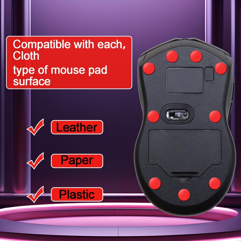 Feifeiya 100 Pcs Speed Mouse Skates, Offers Excellent Wear Resistance,
