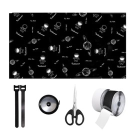 Window Blackout No Drilling, 3 m x 1.45 m Roof Window Blackout 420D Oxford with Velcro & Cable Ties, Black Room Blackout Roller Blind, Window Sun Protection, Indoor Sun Protection Film