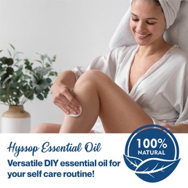 uh*Roh*Muh Organic Hyssop Essential Oil with Fresh Floral Scent, 100% Pure & Natural Essential Oil for Aromatherapy, Home Essential Diffuser Oil - USDA Certified Organic 2oz