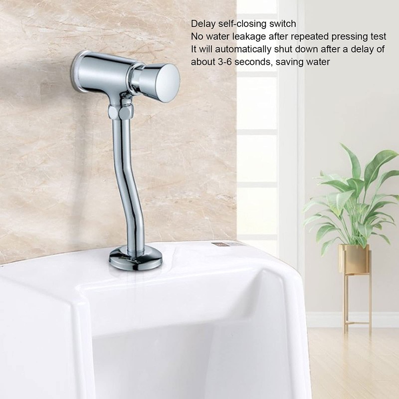 Urinal Flush Valve, G1/2 Water Saving Manual Flush Valve Copper