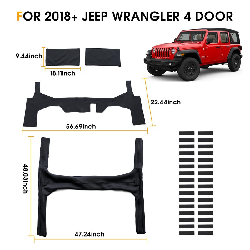 BESTAOO Roll Bar Padding for 2018-2023 Jeep Wrangler JL Unlimited