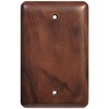 YDJSA Gloss Finish Blank Wall Plate Solid Wood 1-Gang Cover