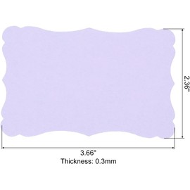 PATIKIL 3.7"x2.4" Tarjetas de Visita en Blanco de Papel Paquete de 120 Tarjetas Pequeñas de Índice para Palabras Notas Etiquetas de Papel Mini para Regalos DIY Color Lila Claro