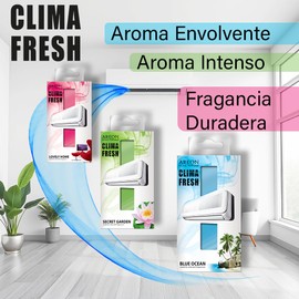 Areon Accesorios para Auto - Aromatizante Clima Fresh Pack 3 - Aromatizante para Minisplit Automático, Cuarto y Auto - Humidificador Esenciales Eléctricos - Aromatizante para Baño (Blue Ocean)
