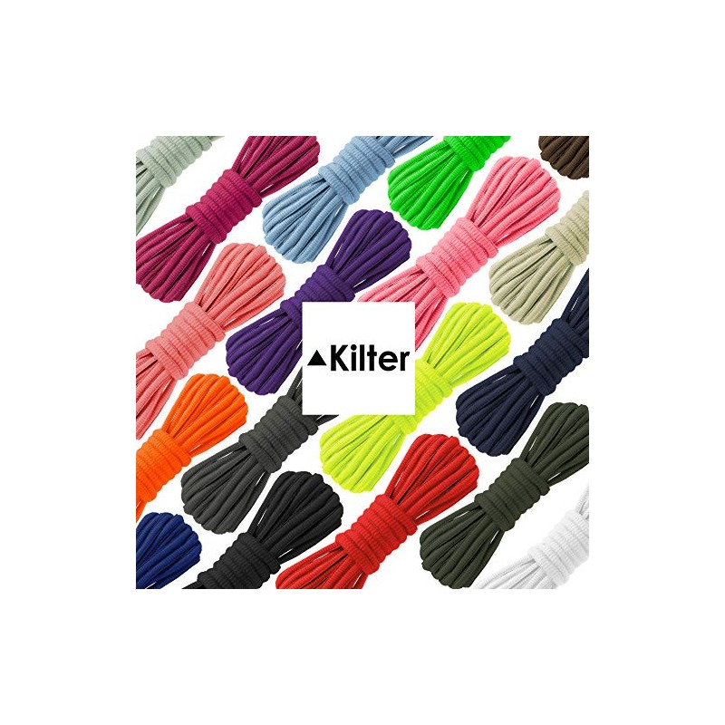 Kilter Oval Shoelaces For Trainers & Athletic Shoes - Black