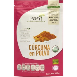 Leafy Cúrcuma en Polvo Orgánica Antiinflamatoria 200g