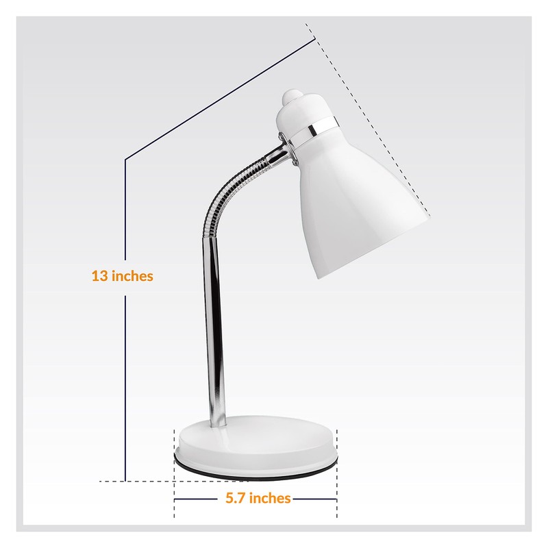 Newhouse Lighting Oxford White Metal Flexible LED Goose Neck Lamp
