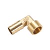 sourcing map Brass Barb Hose Fitting, 90 Degree Elbow 14mm