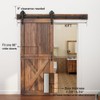 WINSOON 5-16FT Single Wood Sliding Barn Door Hardware Basic Black