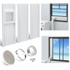 LBG Products Dryer Vent Window Kit with Weather-proof Louvered Vent