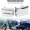 Unbranded Chrome Battery Box Side Cover For Harley Dyna Wide