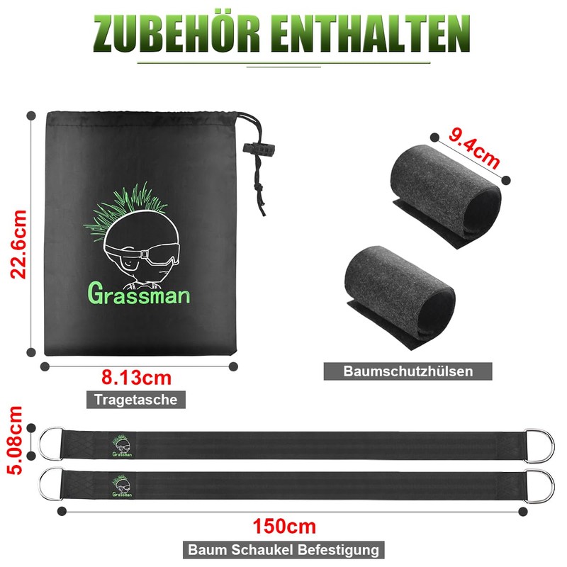 Grassman Swing Attachment, Hammock Swing Hanging, Portable Hanging Chair Attachment
