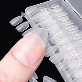 COLORBIRD Nail Tip, Ultra Thin, Short, Clear, Sanding, Natural Fit, False Nails (Point S, 300pcs)