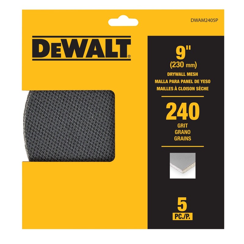 DEWALT Drywall Mesh, 9 in., 5-Pack, 240G (DWAM2405P)