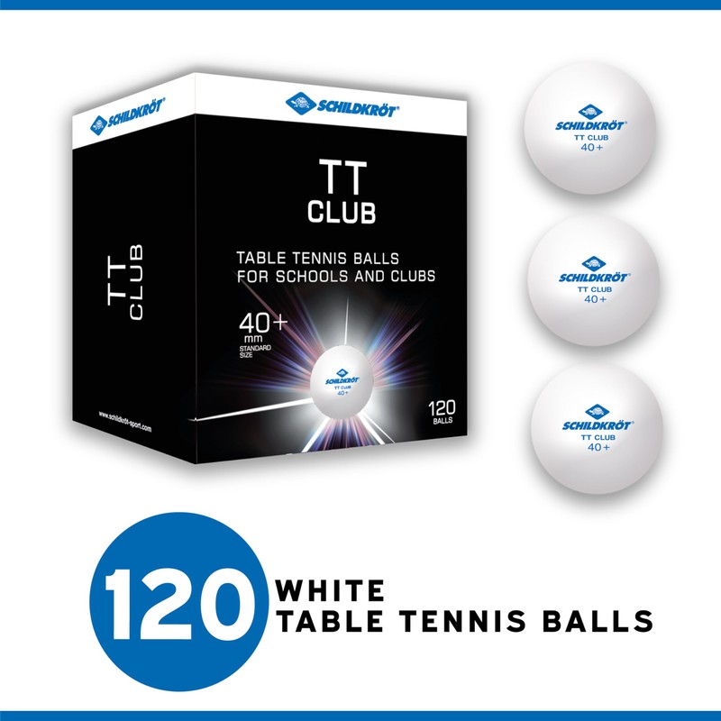 Schildkröt Table Tennis Ball 2-TT Club, Trainingball, Poly 40+, 120