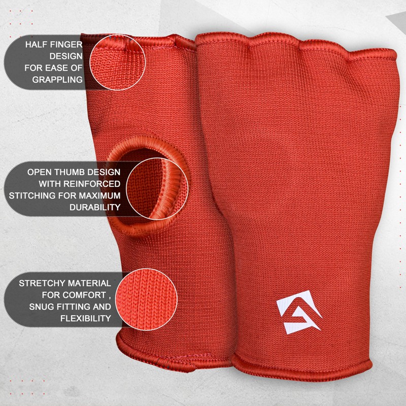 AQF Boxing Inner Gloves Elasticated Fist Protector Mitts Bandages Alternative
