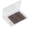 Dedila Brown Cluster DIY Eyelashes Extensions 120pcs Individual Wide Stem