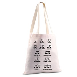 JXGZSO Composer Rhythm Music Gift Composer Musician Tote Bag Shoulder Bag For Band Musical Lovers Gift (Rhythm Music Tote)