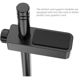 STR-Graphics Card GPU Brace Support – Video Card Sag Holder Bracket, GPU Stand, Anodized Aerospace Aluminum (Black)